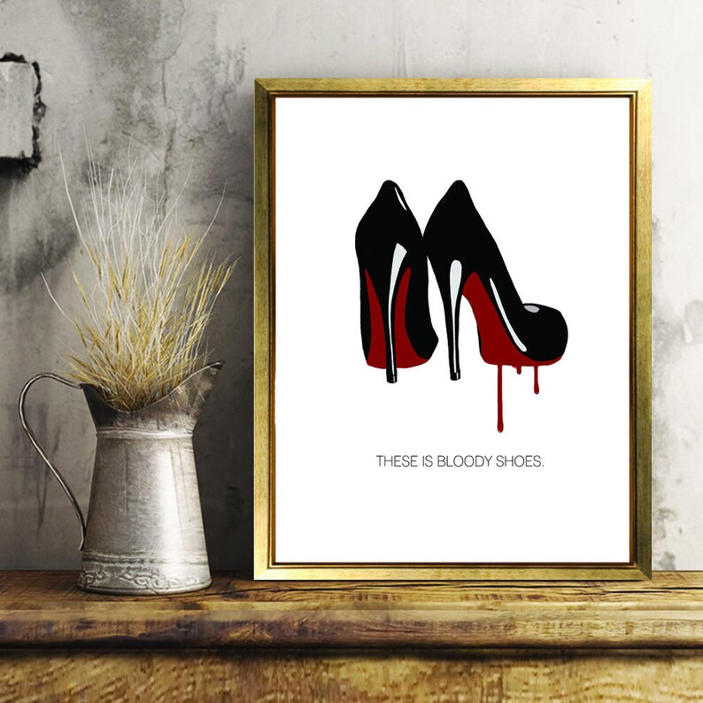 Bloody Shoes Cardi B Song Lyrics Rap Lyrics Bodak Yellow Etsy