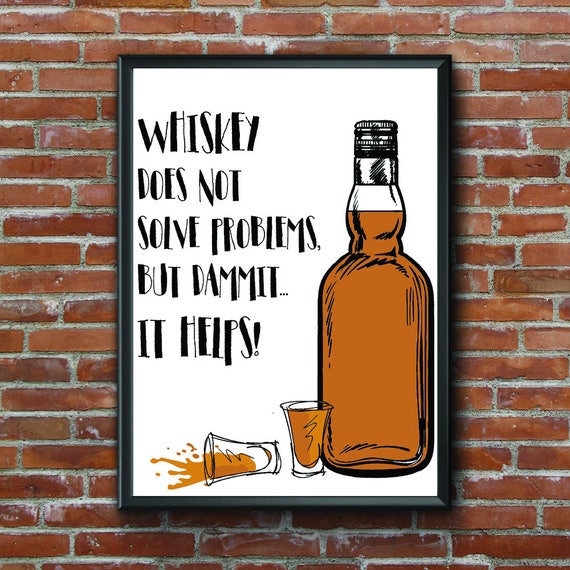 Whiskey Lover Alcohol Print Wall Art Kitchen - Alcohol Wall Art Printable Whiskey Lover Alcohol Print Wall Art Kitchen - Alcohol Wall Art Printable