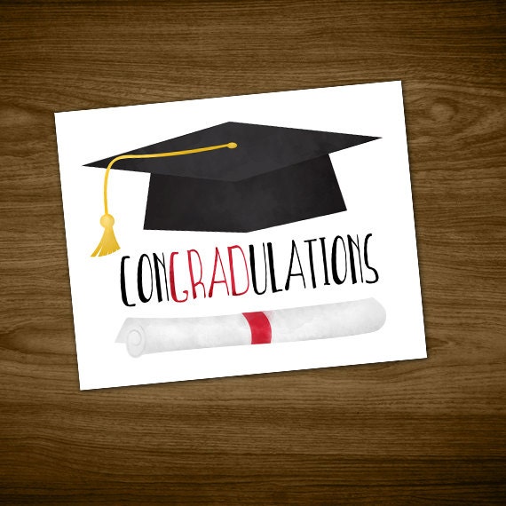 congradulations digital 8x10 printable poster graduation hat etsy