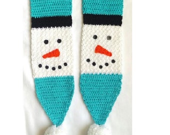 Mr. Snowman Scarf Crochet Pattern