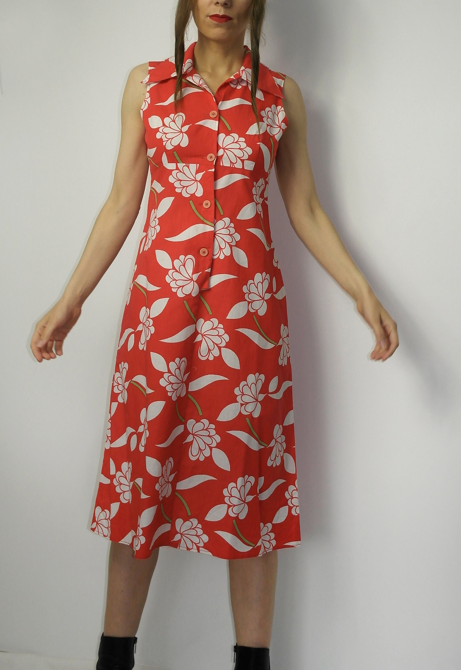 Vintage Marketta Finland Dress / Summer Scandinavian Dress / Etsy