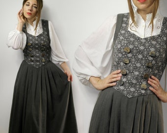 Vintage ISOLA Trachten Octoberfest Dress / Austrian Dirndl folk dress / Austrian german dress / bavarian dress