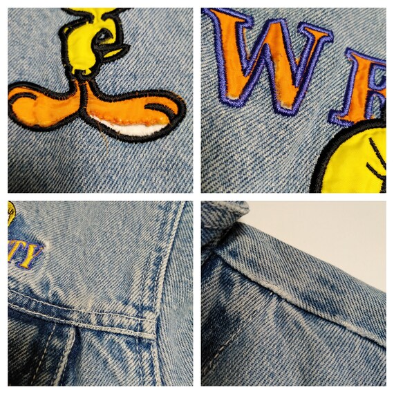 Tweety Bird デニムジャケット 新品タグ付き スパンコールとニコちゃん Tweety Bird デニムジャケット 新品タグ付き スパンコールとニコ