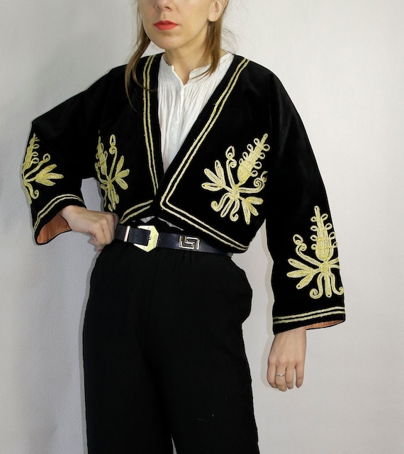 Vintage Velvet Eastern Style Jacket Turkish jacke… - image 4