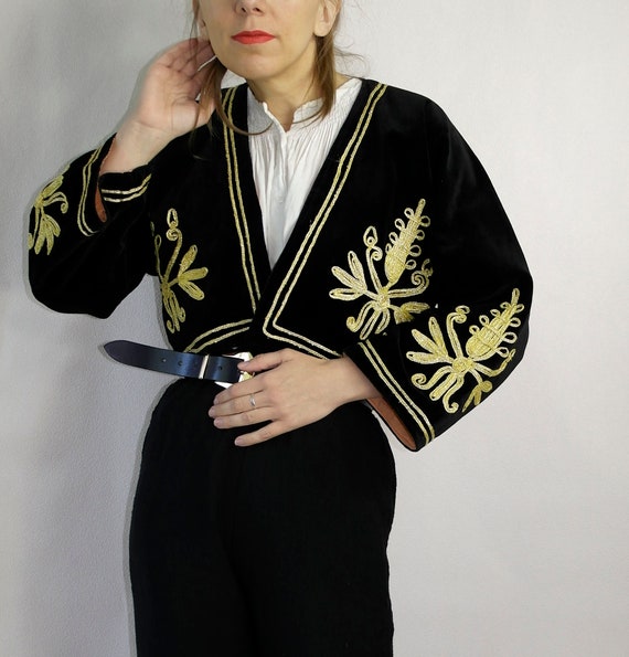 Vintage Velvet Eastern Style Jacket Turkish jacke… - image 6