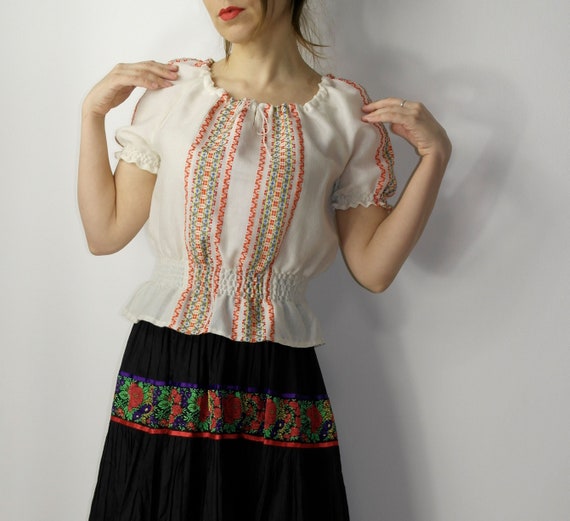 Vintage ORA hand woven top / hand woven by blind … - image 4