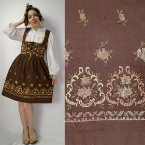 Oktoberfest Trachten Dirndl Dress / Vintage Embroidered Dirndl /  Folk Austrian dress / Alpen outfit /  Octoberfest dress