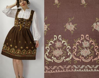 Oktoberfest Trachten Dirndl Dress / Vintage Besticktes Dirndl / Österreichisches Trachtenkleid / Alpen Outfit / Oktoberfest