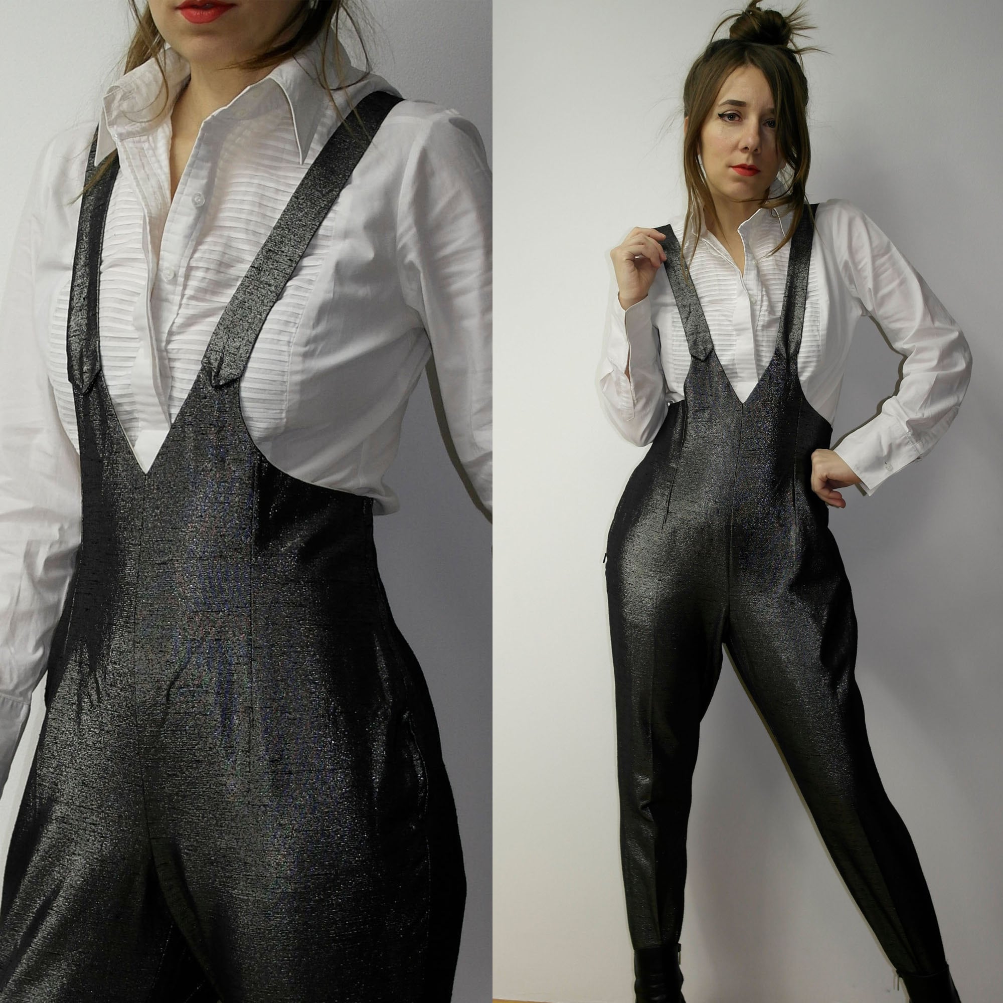 Vintage Shiny High Waisted Pants / Fancy Suspender Pants / Tailored Stir up Pants - Etsy Vintage Shiny High Waisted Pants / Fancy Suspender Pants / Tailored Stir up Pants - Etsy