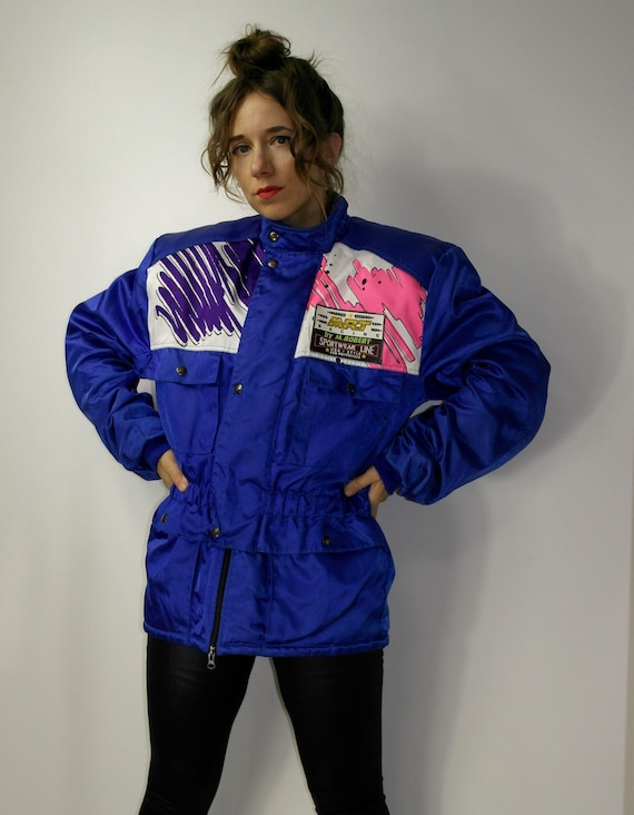 【新品タグ付】ROY club レトロ スキーウェア 3S 紫 80s 90s Vintage 90s Descente Multicolor Ski Jacket/made in Japan