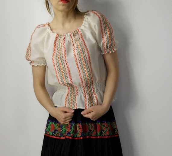 Vintage ORA hand woven top / hand woven by blind … - image 3