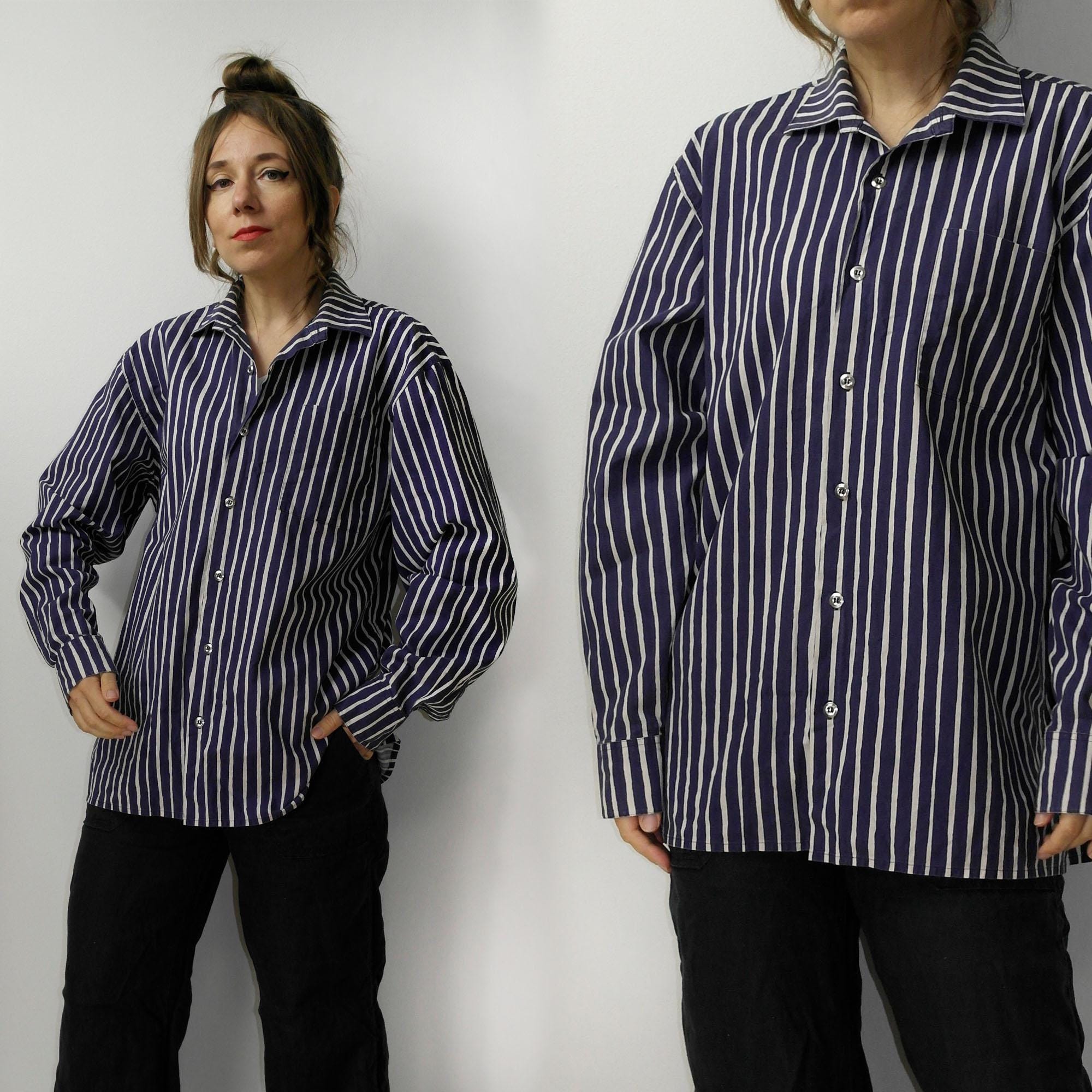 Vintage Marimekko Button Down Shirt / Marimekko Jokapoika Shirt