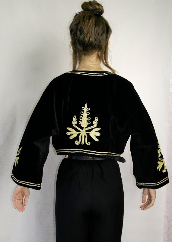 Vintage Velvet Eastern Style Jacket Turkish jacke… - image 9