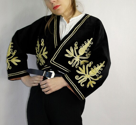 Vintage Velvet Eastern Style Jacket Turkish jacke… - image 7
