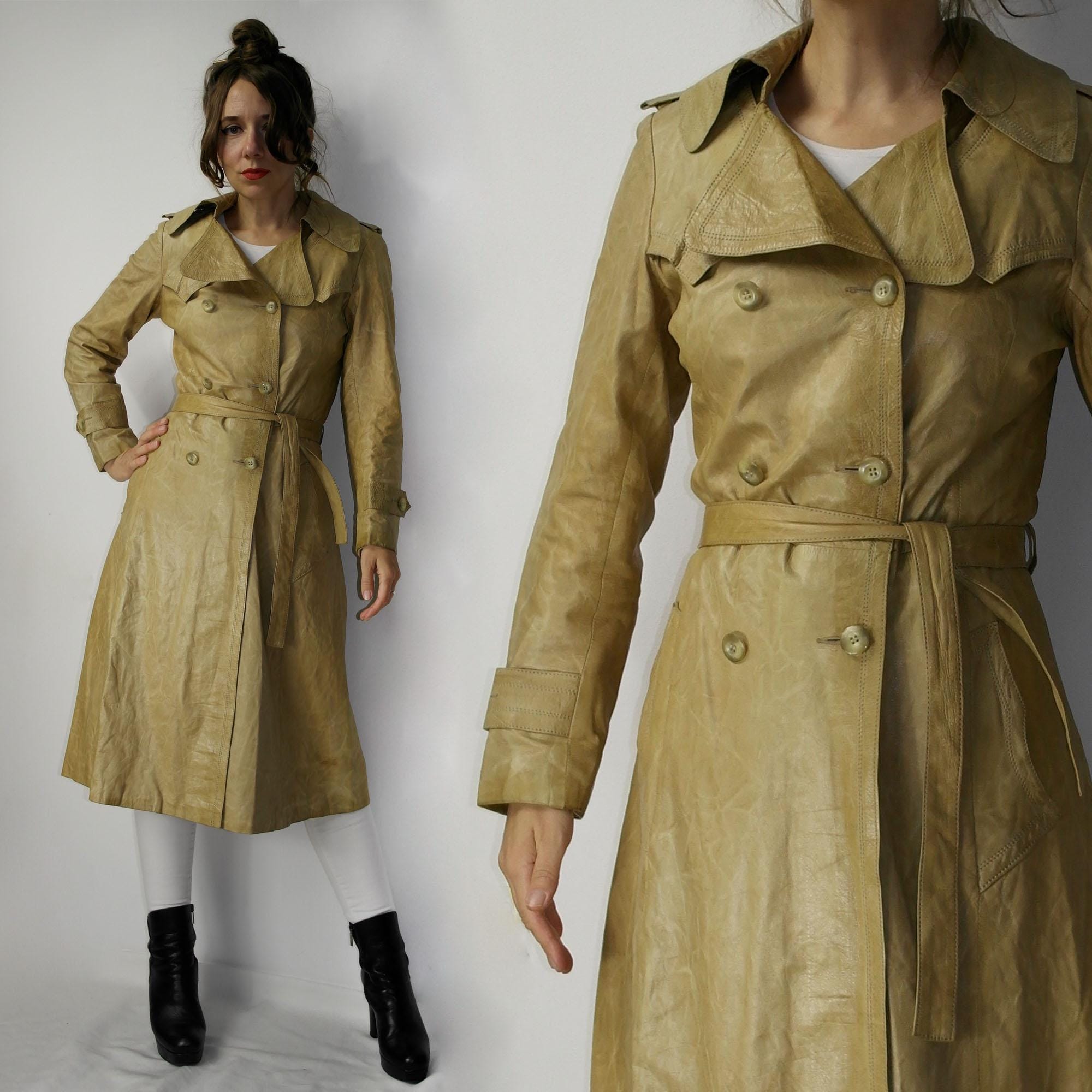 【Ameri】RAFFINE FAKE LEATHER TRENCH COAT AMERI】RAFFINE FAKE LEATHER TRENCH COAT | CLOAK&CO EC STORE
