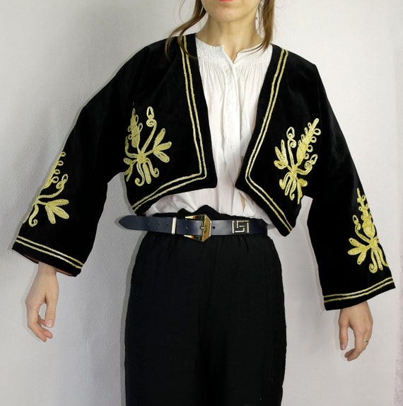 Vintage Velvet Eastern Style Jacket Turkish jacke… - image 8