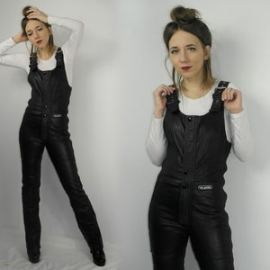 Vintage Leather Overalls Dungarees 