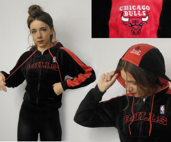 90s Chicago Bulls Reebok Track Jacket / Black Reebok Jacket