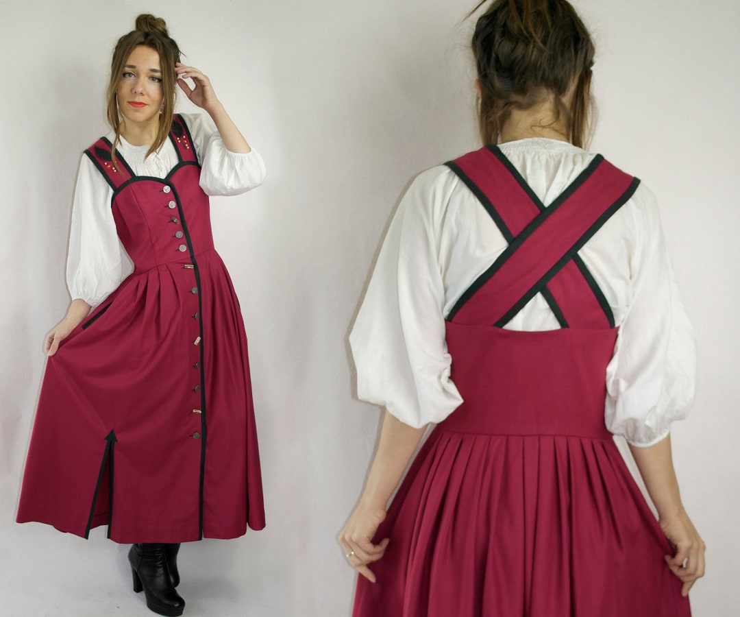 Trachten Wool Dress / Dirndl Dress / ISOLA Wool Dirndl Trachten With ...