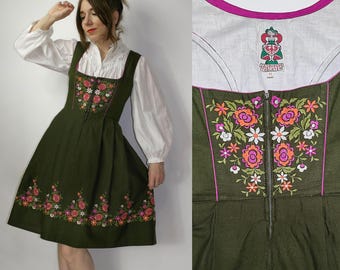 SALZBURGER Trachten Dirndl besticktes Dirndl / Vintage Trachten Dirndl / Vintage Trachten Dirndl / Oktoberfest Kleid