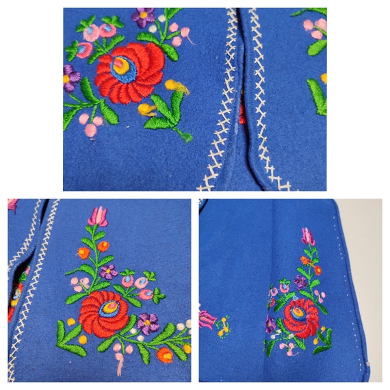 Vintage Hungarian embroidered folk vest / Floral … - image 8