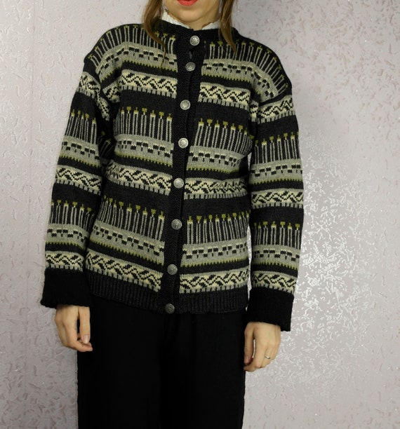 Norwegian Nordic Wool sweater / Vintage Hand knit… - image 2