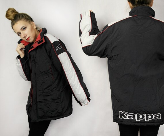 kappa jacket black and white