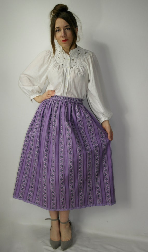 Trachten skirt / Floral octroberfest skirt / Mid … - image 3
