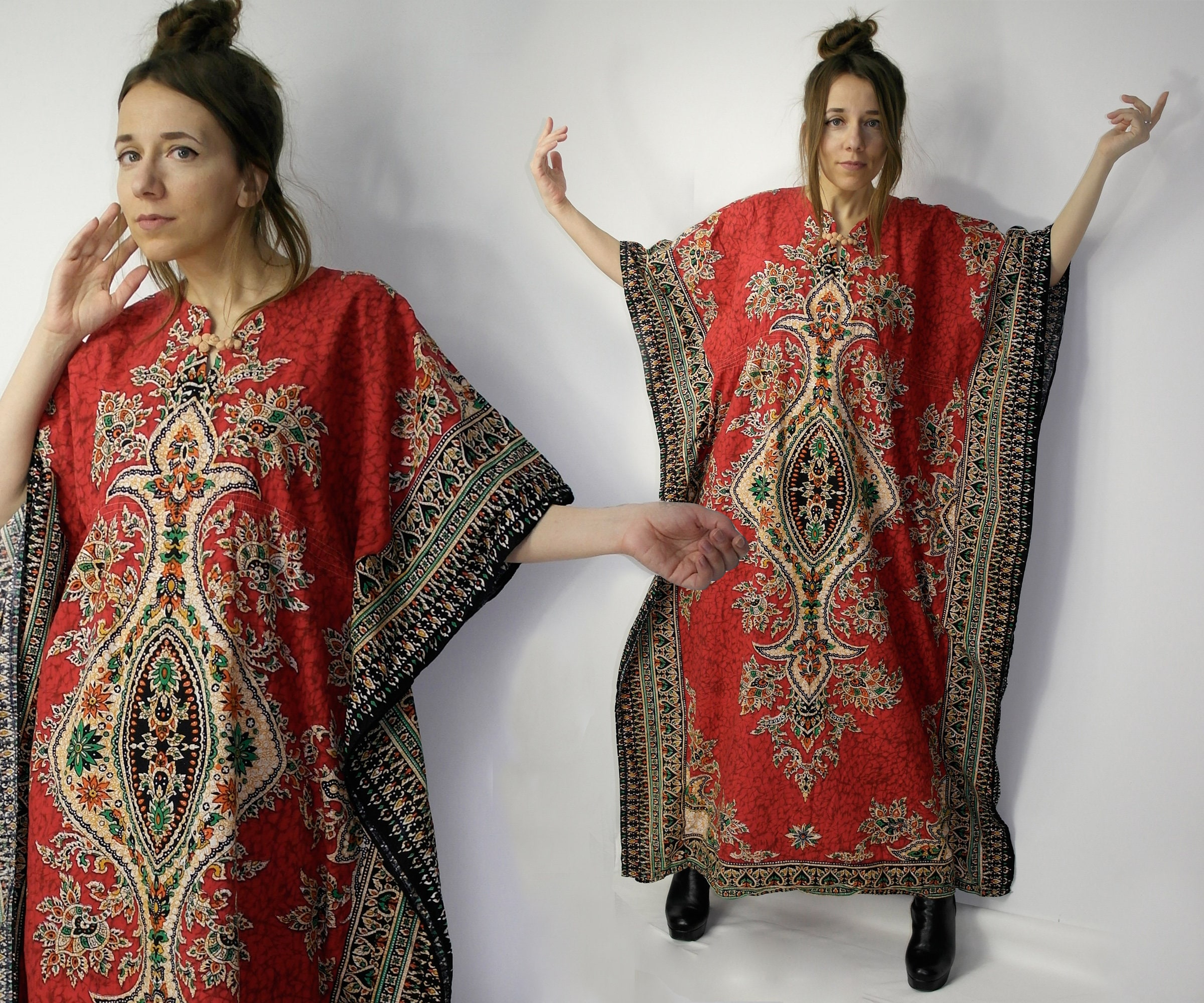 Elu Kaftan Dresses for Women - Moomoo/Mumu Afghan Dress Boho