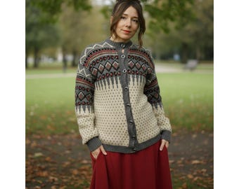 Y2K Juju & Christine Sweater Jacket / Boho Faux Fur Sweater / 00s