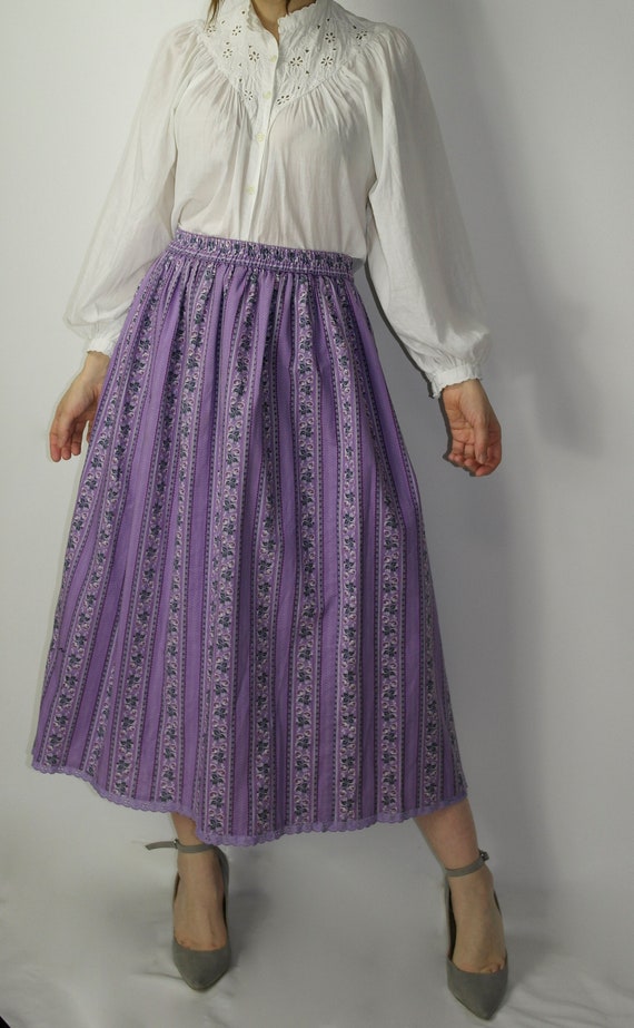 Trachten skirt / Floral octroberfest skirt / Mid … - image 4