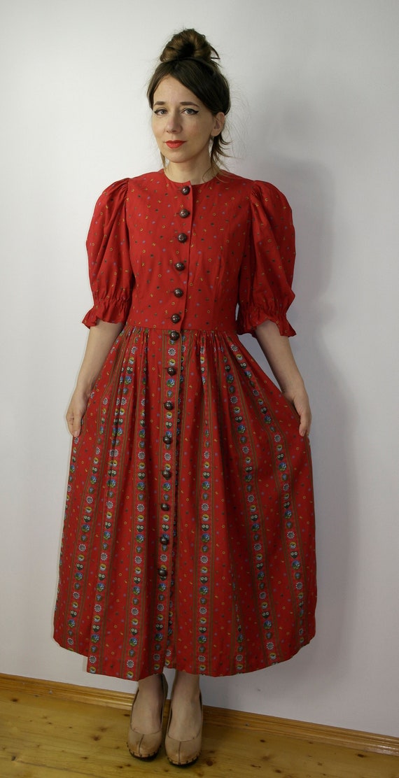 Trachten dress / Dirndl dress / Sportalm Trachten Folk dress / Folk Austrian German dress / Long Octoberfest dress /