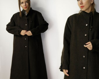 manteau vintage en laine Trachten / manteau vintage autrichien Autriche Loden en dirrdl / manteau mi-long en laine Distler Pischl / manteau d'hiver Tyrol