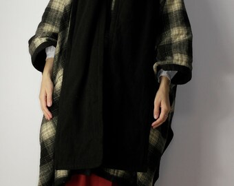Warm Winter Poncho With Hood/ Handmade/ Cape for Women