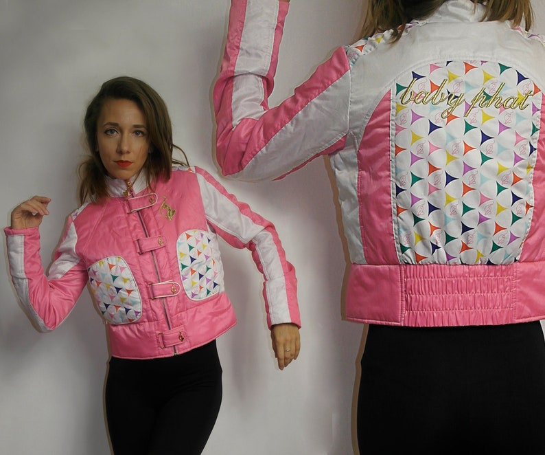 90s baby Phat jacket Pink Color Block Baby Phat jacket Light weight jacket size M