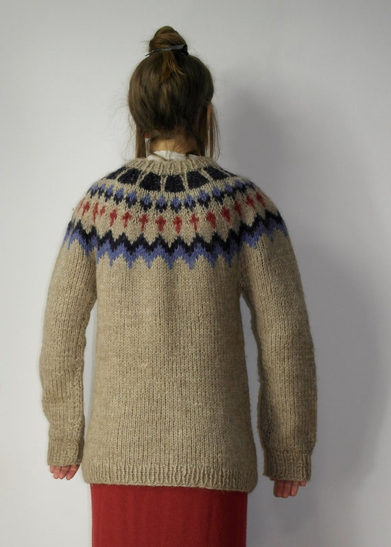 Vintage Icelandic handmade Wool sweater / Iceland… - image 7