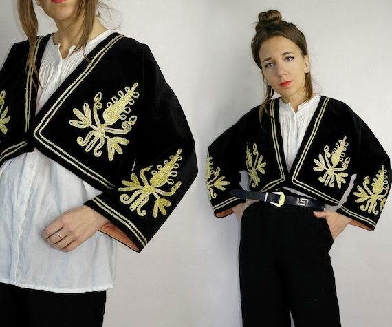 Vintage Velvet Eastern Style Jacket Turkish jacke… - image 1