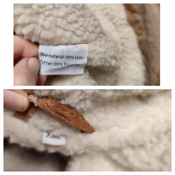 1990's Patchwork Leather Suede jacket  / 90s brow… - image 8