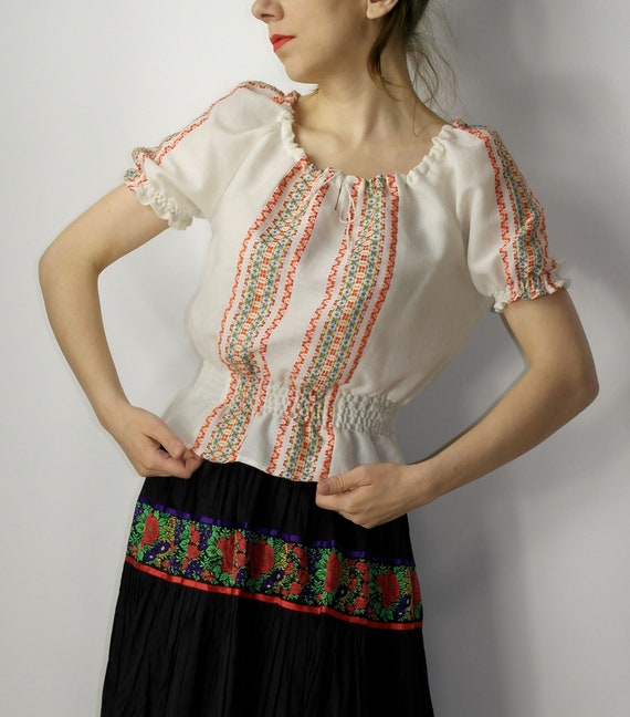 Vintage ORA hand woven top / hand woven by blind … - image 5