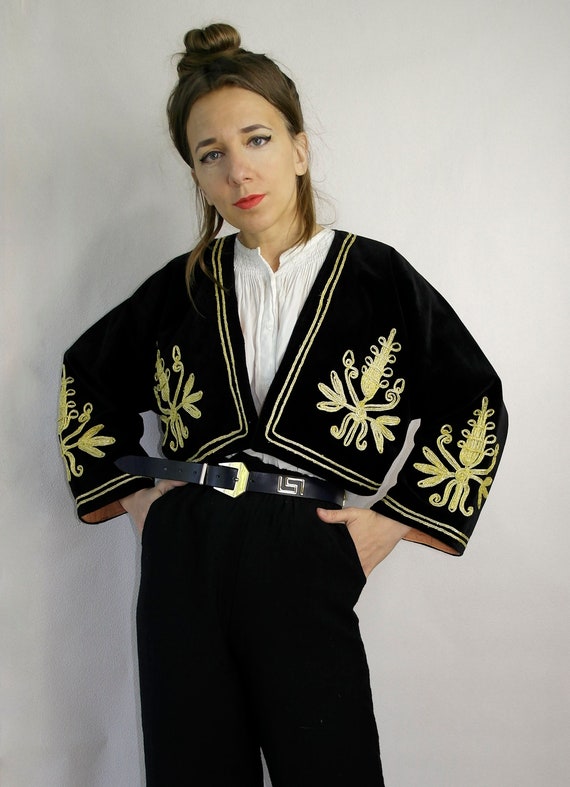 Vintage Velvet Eastern Style Jacket Turkish jacke… - image 5