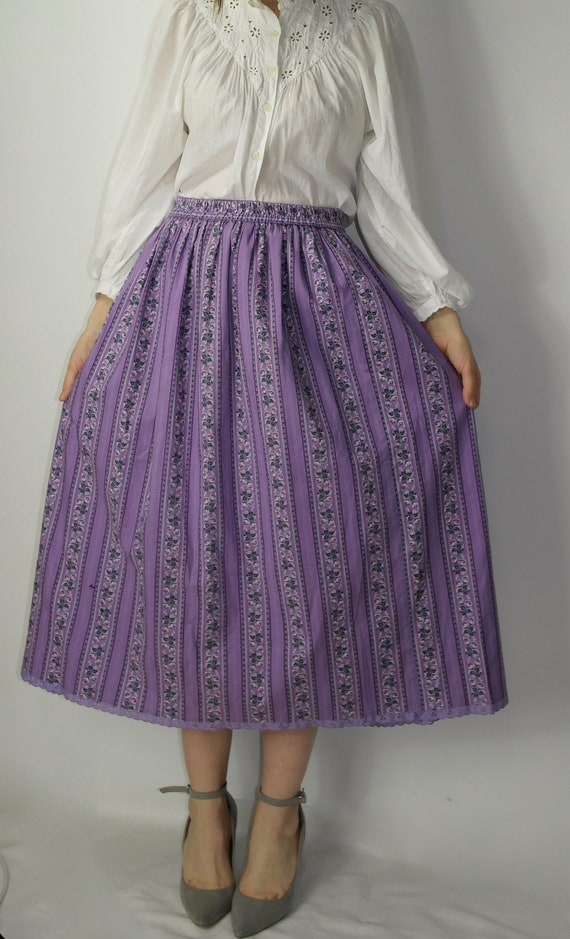 Trachten skirt / Floral octroberfest skirt / Mid … - image 2