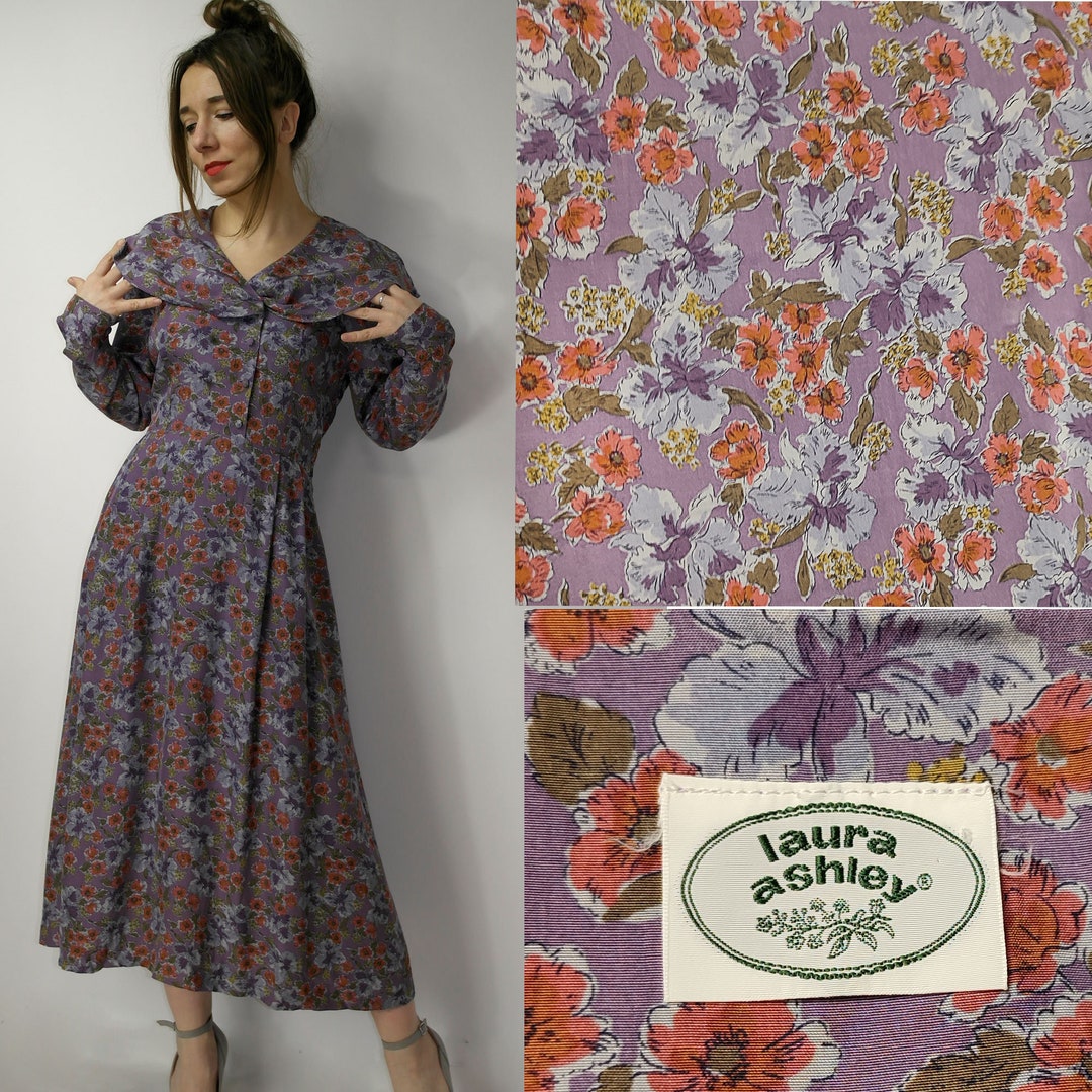 Laura Ashley Floral Dress / Laura Ashley Romantic Boho Dress 80s