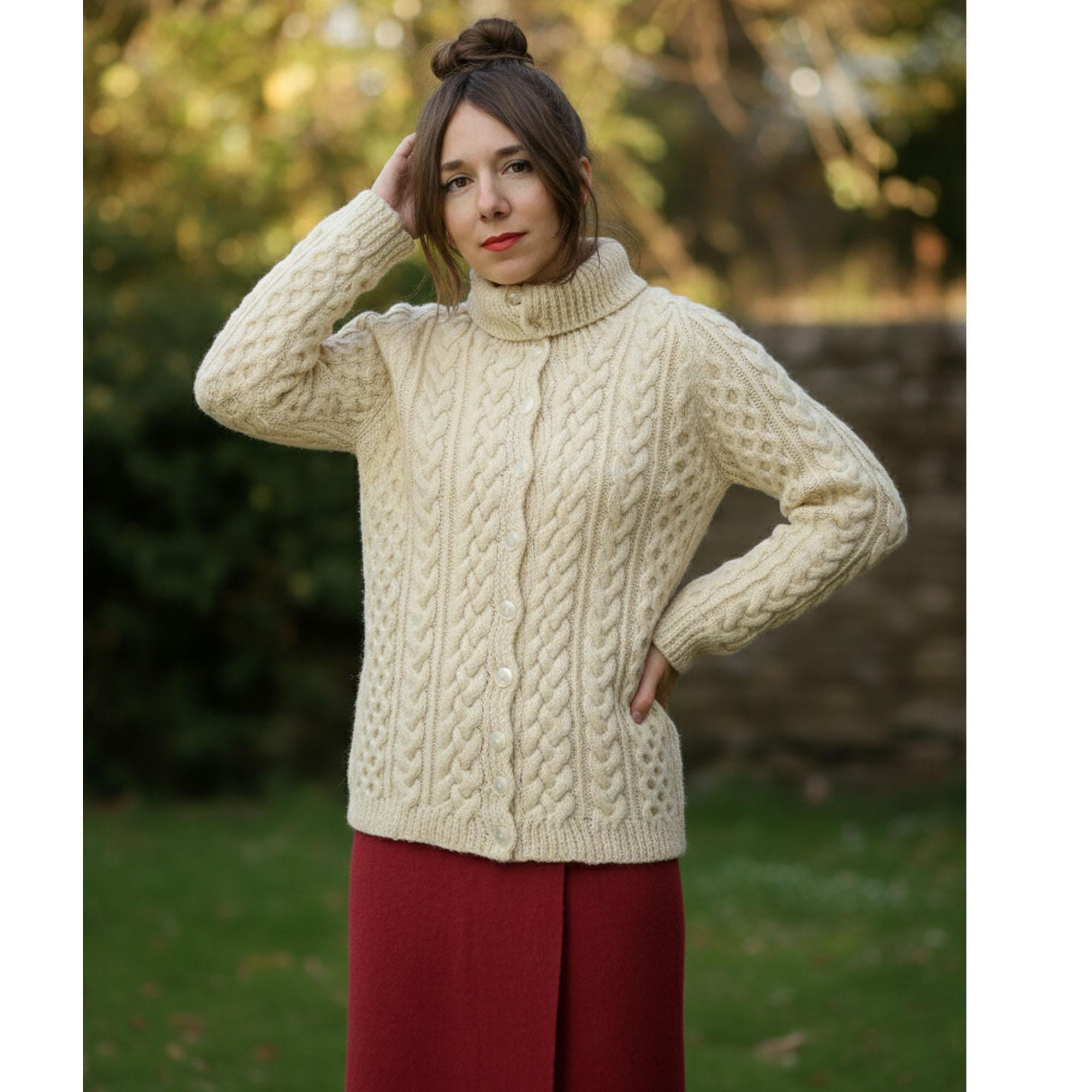 Pull Tunique Femme Taille 46-48 Couleur Cuivre - Fait Main, Laine, Neuf Sans étiquettes