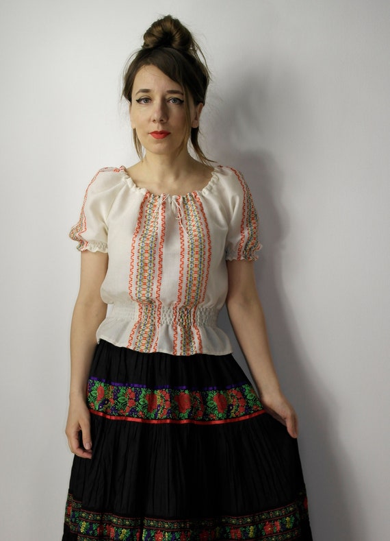 Vintage ORA hand woven top / hand woven by blind … - image 2
