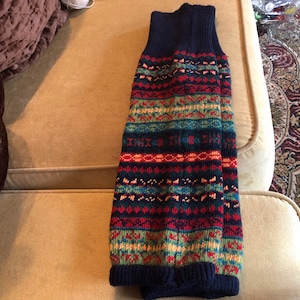 New Design “Machine knitted Boho leg warmers”