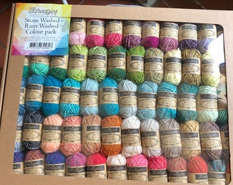 Scheepjes Stone Washed River Washed min ovillos paquete de colores