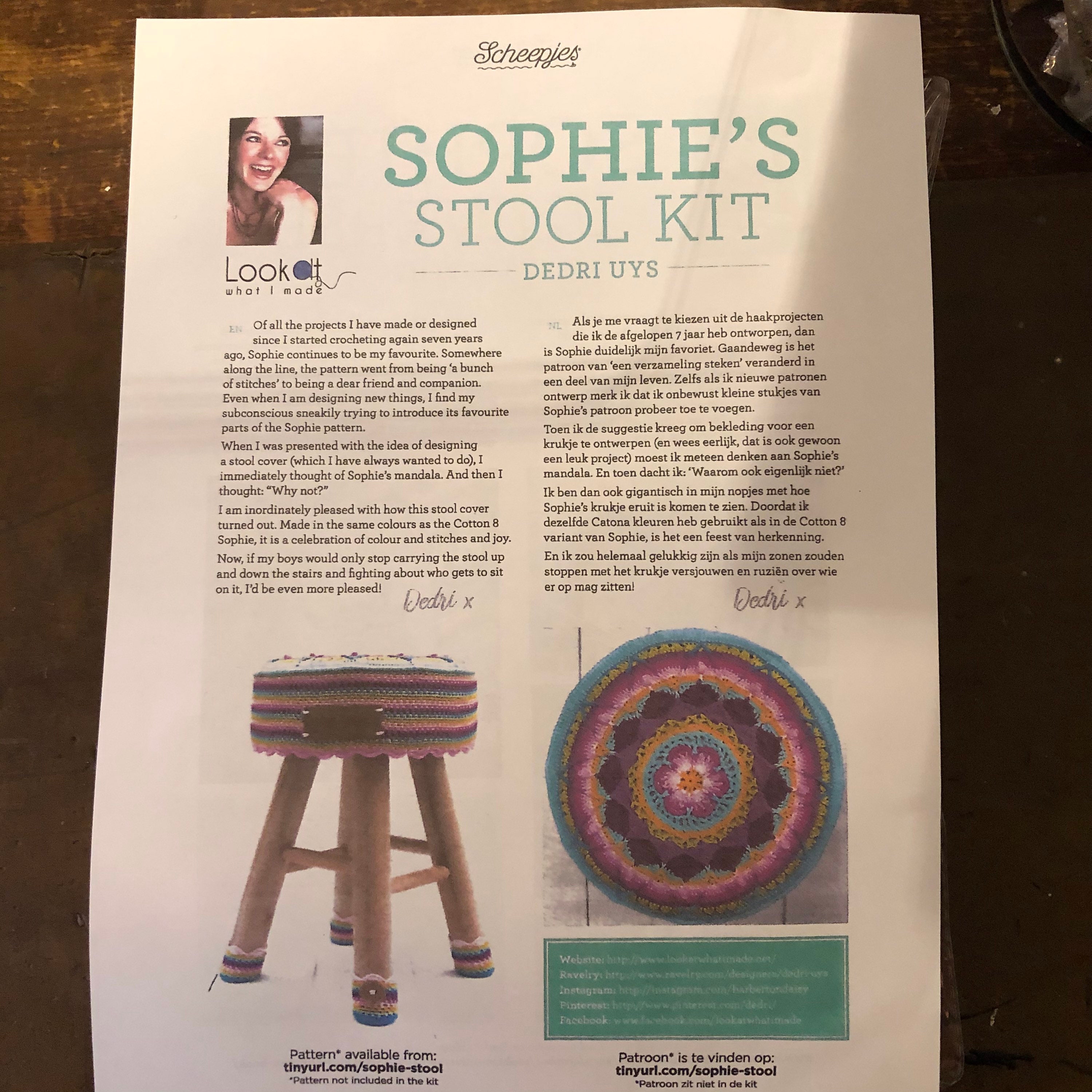 Arts Sophies Stool Kit Sophie's Stool Kit Scheepjes Crochet Kits Arts
