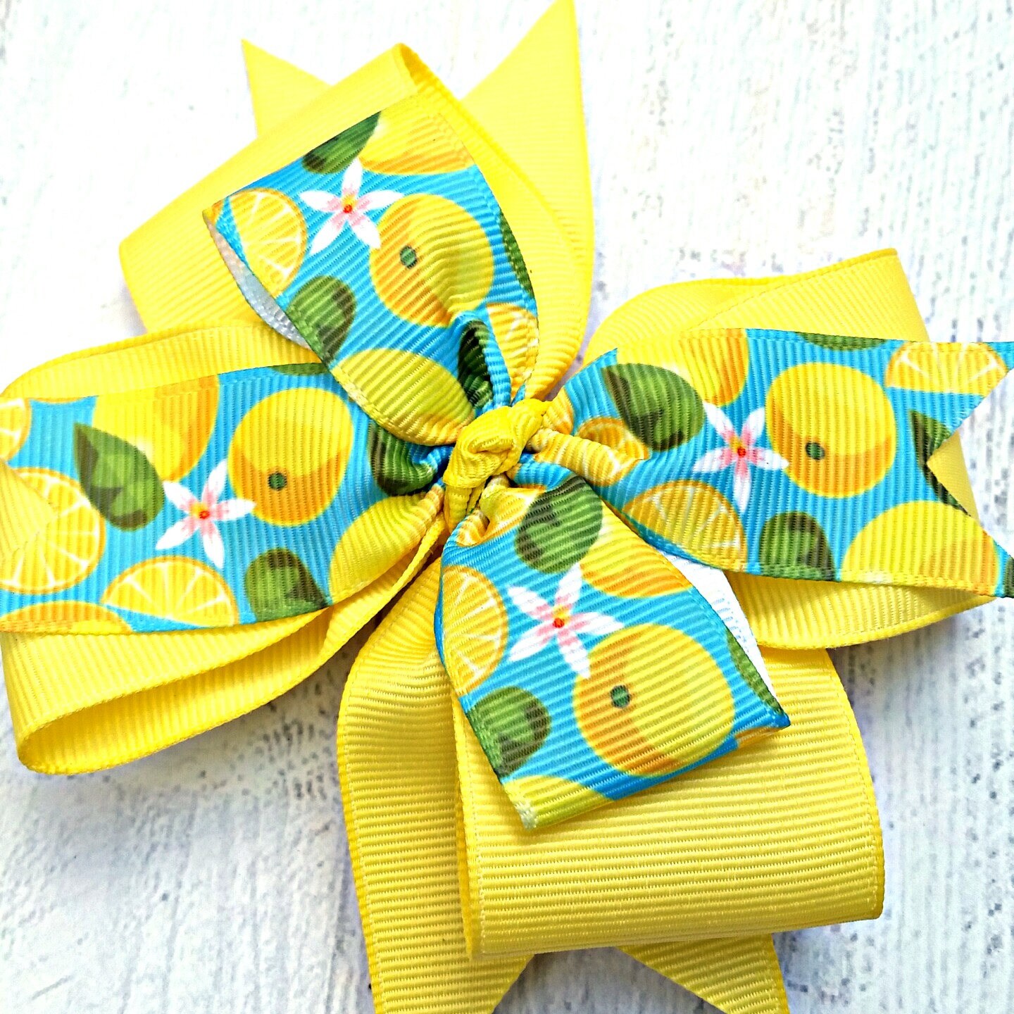 Lemon Hair Bow Lemon Hair Clip Lemonade Party Lemonade Hair Etsy UK