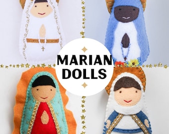 Marian felt saint doll catholic gift for kids easter basket baptism gift stocking stuffer