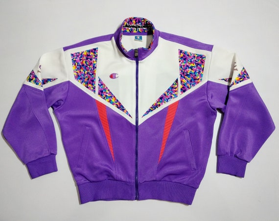 champion purple track top